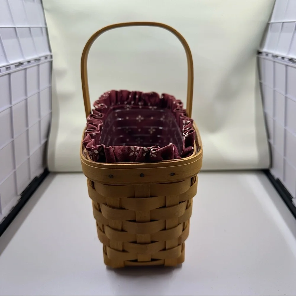 Longaberger Candle‎ Basket Traditional Red Liner + Protector